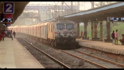 As Sun Sets Push Pull Rajdhani Rises Mumbai CSMT NZM Rajdhani Knocks