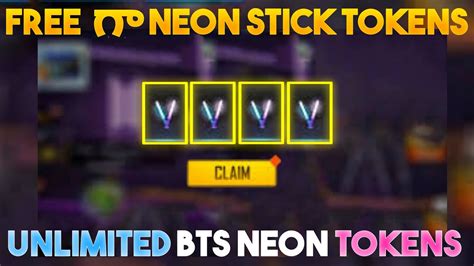 How To Free Fire Neon Stick In Free Telugu Neon Stick Tokens YouTube