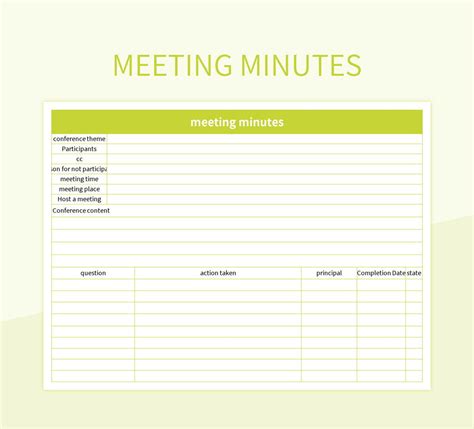 Best Of The Best Info About Excel Minutes Of Meeting Template - Dishst