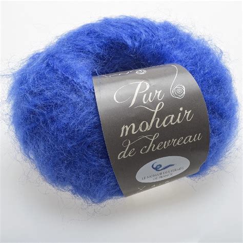 Laine pur mohair bleue outremer pelote l authentique labellisée