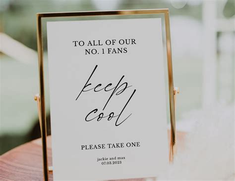 Wedding Fan Sign Template For Our Number One Fans Template Etsy