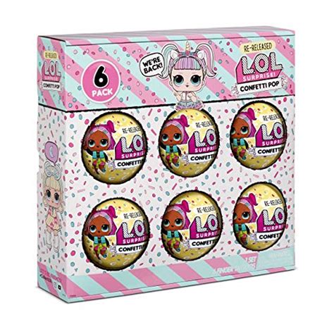 L O L Surprise Confetti Pop 6 Pack Unicorn 6 Re Released Dolls Each