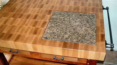 Timber And Marble Stone Or Granite Worktop Insert Pastry Diy