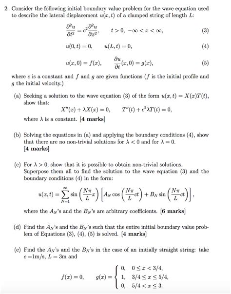 Solved Consider The Following Initial Boundary Value Problem Chegg