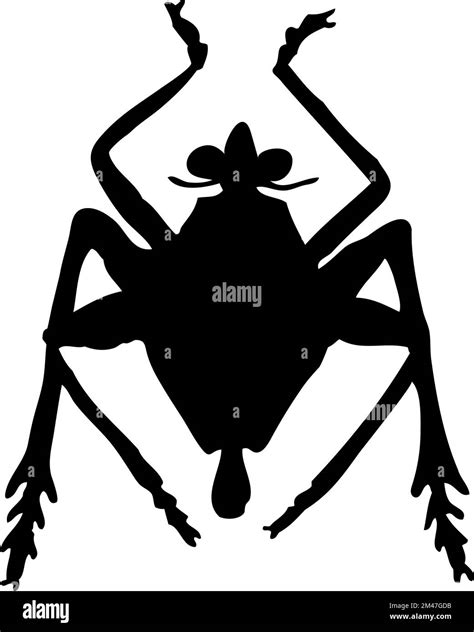 Silhouette Of Beetle Beetle Close Up Detailed Vector Beetle Icon On