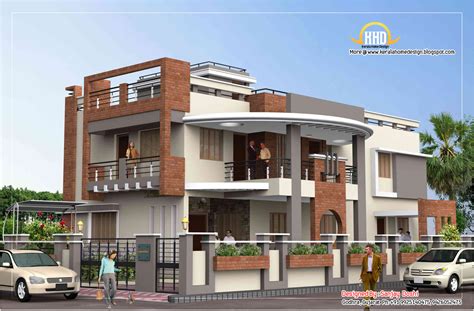 Duplex House Plan And Elevation 4217 Sq Ft Indian House Plans