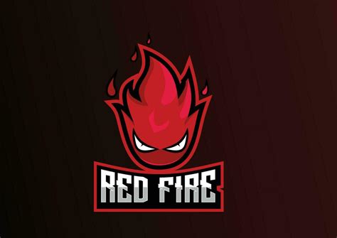 red fire logo design gaming mascot 24306123 Vector Art at Vecteezy