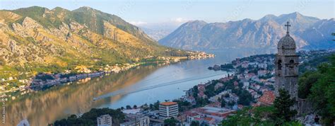 Kotor, Montenegro. Bay of Kotor bay is one of the most beautiful places on Adriatic Sea, it ...