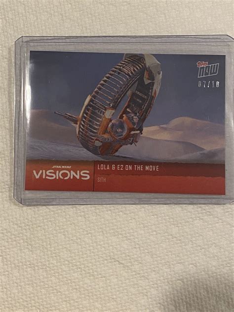 Topps Now Star Wars Visions Season 2 Sith Lola And E2 On The Move Red