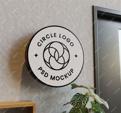 Premium Psd Circle Logo Mockup Design