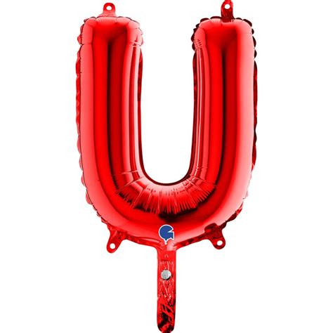 Ballon Aluminium Lettre U Rouge 36cm Ballons Lettre Rouges Sur