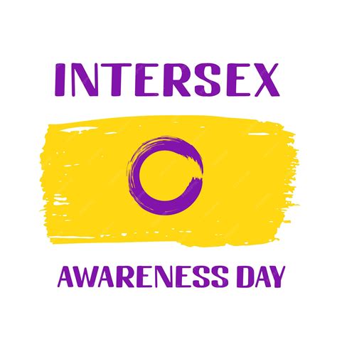 Intersex Awareness Day Schriftzug mit Intersex Pride Flag LGBT
