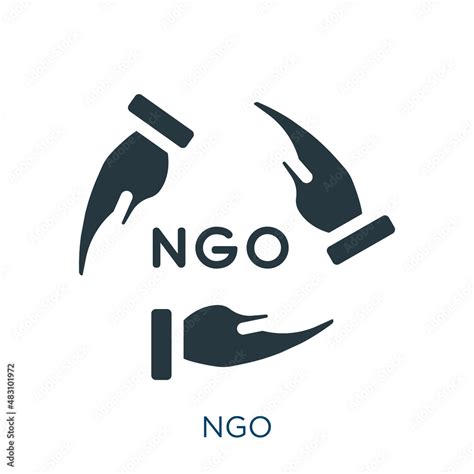 Ngo Vector Icon Ngo Charity Donation Filled Icons From Black Flat