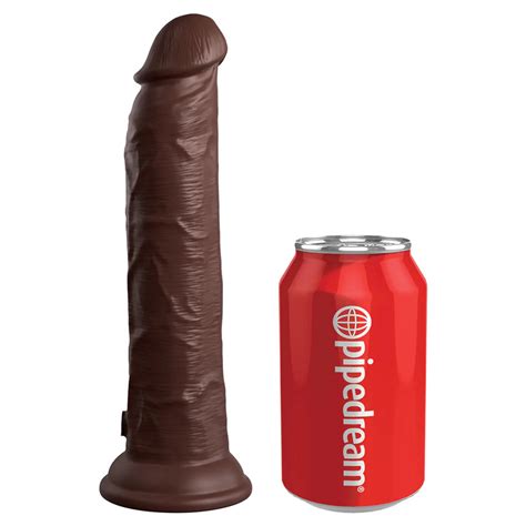 King Cock Elite In Dildo Vibe Remote W Suction Cup Brown