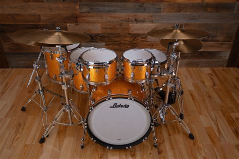 Ludwig Legacy Maple 5 Piece Drum Kit Gold Sparkle Drumazon