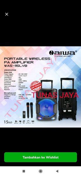 Jual Speaker Portable Wireless Meeting Aiwa Was Lvb Speaker Portable