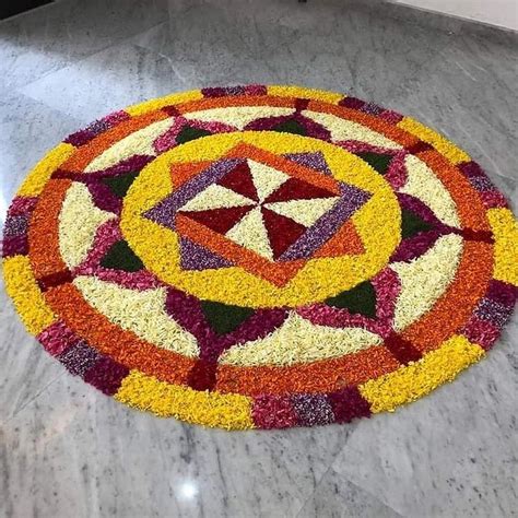 Latest Simple Best Onam Pookalam Design Collections Keralam Me Onam