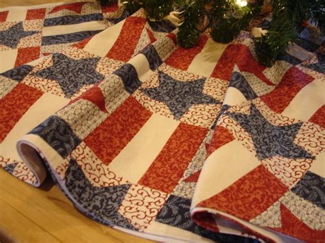 Americana Christmas Tree Skirt Patriotic Christmas Red White - Etsy ...