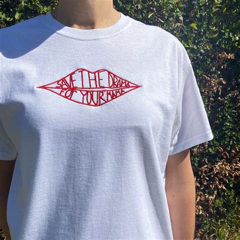 Save The Drama For Your Mama Embroidered Tee Rachel Green Etsy Uk