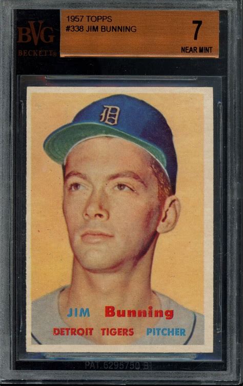 Topps Jim Bunning Rookie Bvg Detroit Tigers Hof Rc Baseball