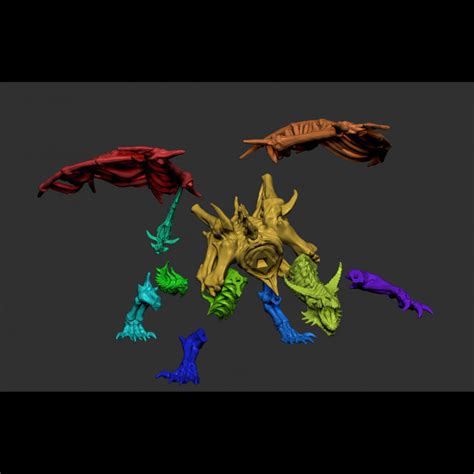 3D Printable Skeletal Dragon Pose 1 By Mini Monster Mayhem