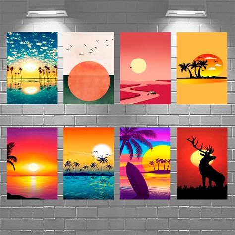 Quadro Decora O Por Do Sol Praia Placas Decorativas Paisagem Por Do