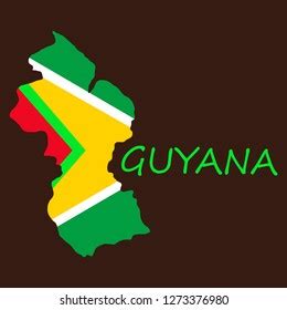 Flag Map Guyana Stock Vector (Royalty Free) 1273376980 | Shutterstock