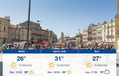 Météo Bordeaux Prévisions Du Lundi 14 Juin 2021