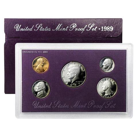 1989 S United States Mint Proof Set W Original Box And Coa Etsy