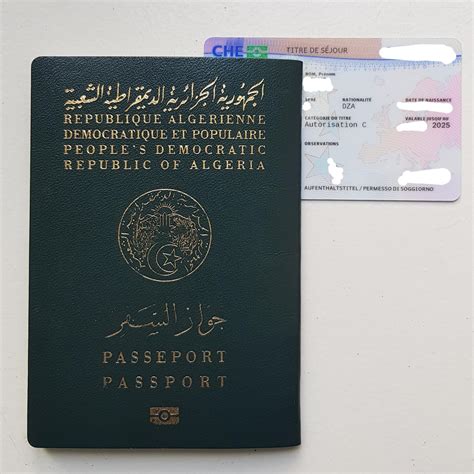 Algerian passport + Swiss permanent residence : r/PassportPorn