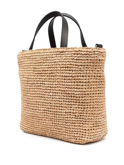 Kenzo Boke Flower Straw Tote Bag Neutrals FARFETCH