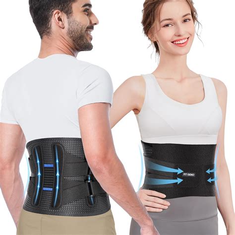 Fit Geno Back Brace For Lower Back Pain Lumbar Belt Support For Men