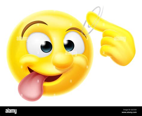 A happy emoji emoticon smiley face character pointing at his or her ...