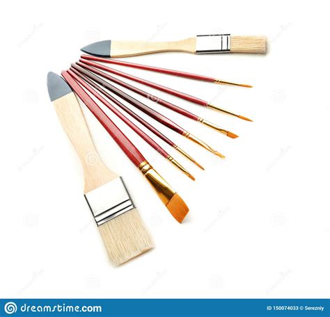 Paint Brushes Isolated On White Stock Image Image Of Profession