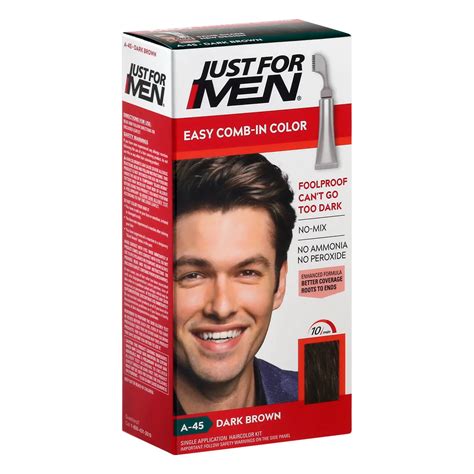 Just For Men Comb In Haircolor Dark Brown A-45 - Shop Hair color at H-E-B