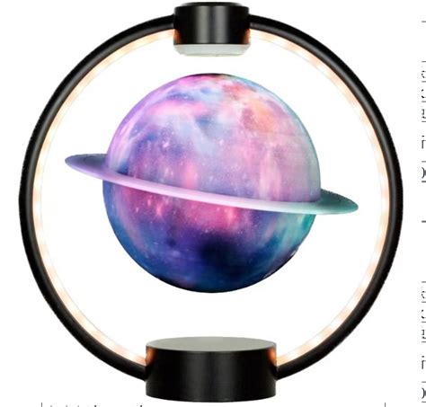 360 Rotating Magnetic Levitation Floating Luna Galaxy Starry Moon Lamp Light With Bluetooth