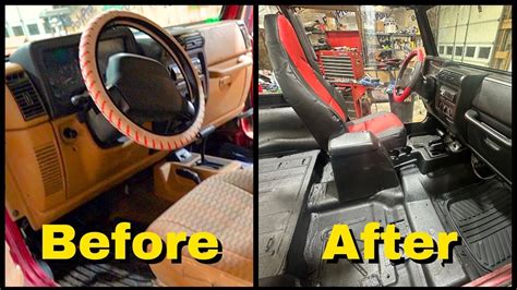 Jeep Transformation With Raptor Liner Painting The Dash Youtube