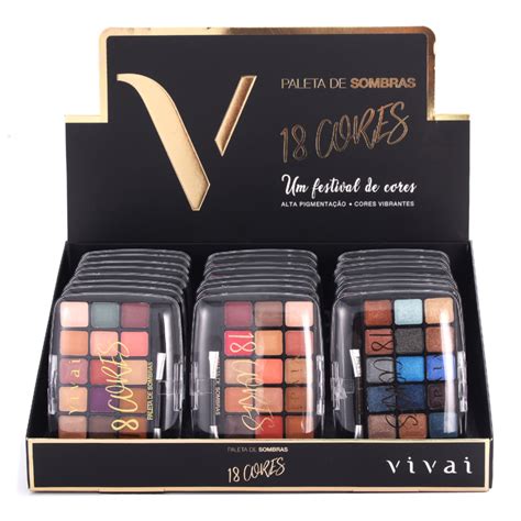 Kit 18 Sombras Vivai Vivai Cosméticos