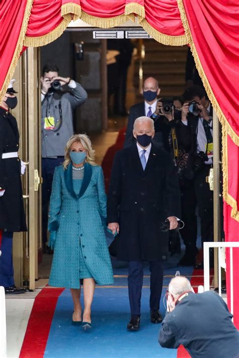 Jill Biden's Inauguration Day outfit is an ocean blue coat and dress by ...