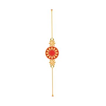 Beautiful Golden And Red Rakhi For Rakshabandhan Vector Raksha Badhan