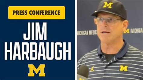 Jim Harbaugh Press Conference Potential Contract Extension Mason Graham Michigan Indiana