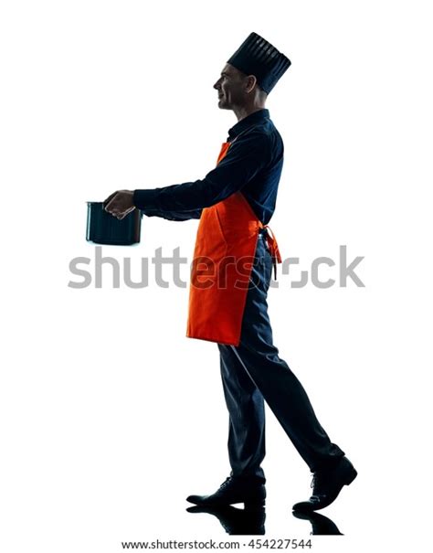 Man Cooking Chef Silhouette Isolated Stock Photo Shutterstock