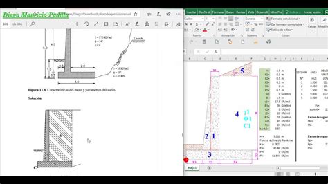 Excel Gratis Para Muros De Contención En Voladizo Comprobación Pasó A Paso Youtube