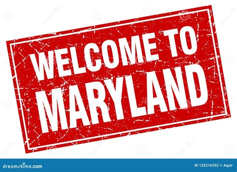 Welcome to Maryland stamp stock vector. Illustration of welcome - 125216352