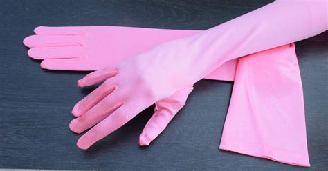 Hot Pink Satin Opera 22 Ladies Gloves Prom Gloves Etsy