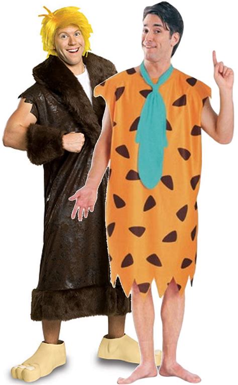 Couples Fred And Barney Flintstones Fancy Dress Costumes Fantasias