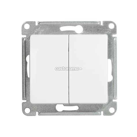Переключатель Schneider Electric Glossa 2-клавишный IP20, белый купите ...