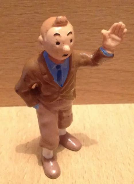 Figurine Pvc Bully Pib Tintin Kuifje Herge Tintin Saluant Main En