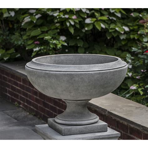 Jensen Urn Wide Bowl Cast Stone Planter Kinsey Garden Decor