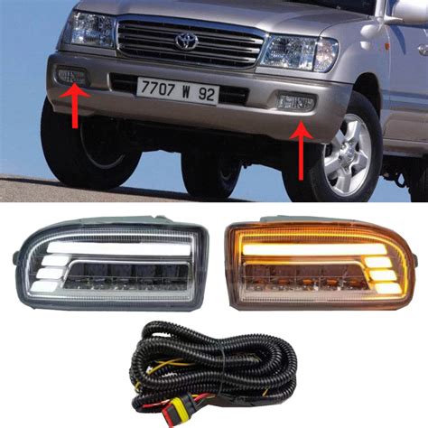 Pcs Led Front Fog Lamp Daytime Running Light For Toyota Land Cruiser